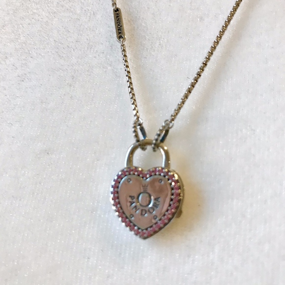Pandora Heartshaped Padlock Necklace 